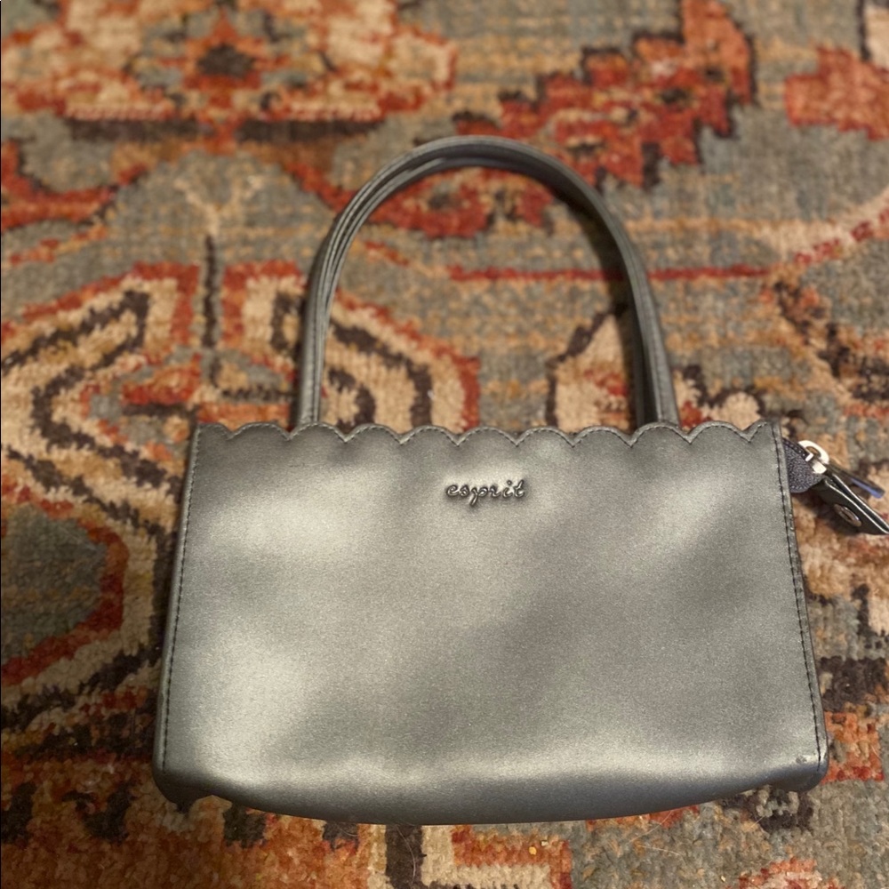 90's VINTAGE Silver/Grey Esprit Mini Purse.